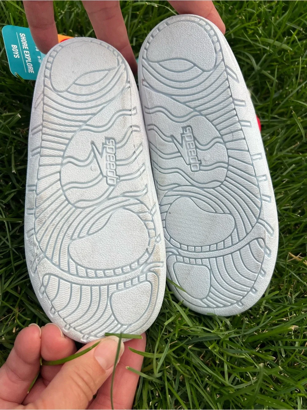 Speedo Blue and Red Kids Water Shoes with Velcro Strap